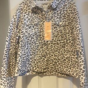 Risen Leopard Print Jean jacket